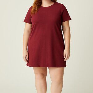 Forever 21 Red Velor Tshirt Dress XL